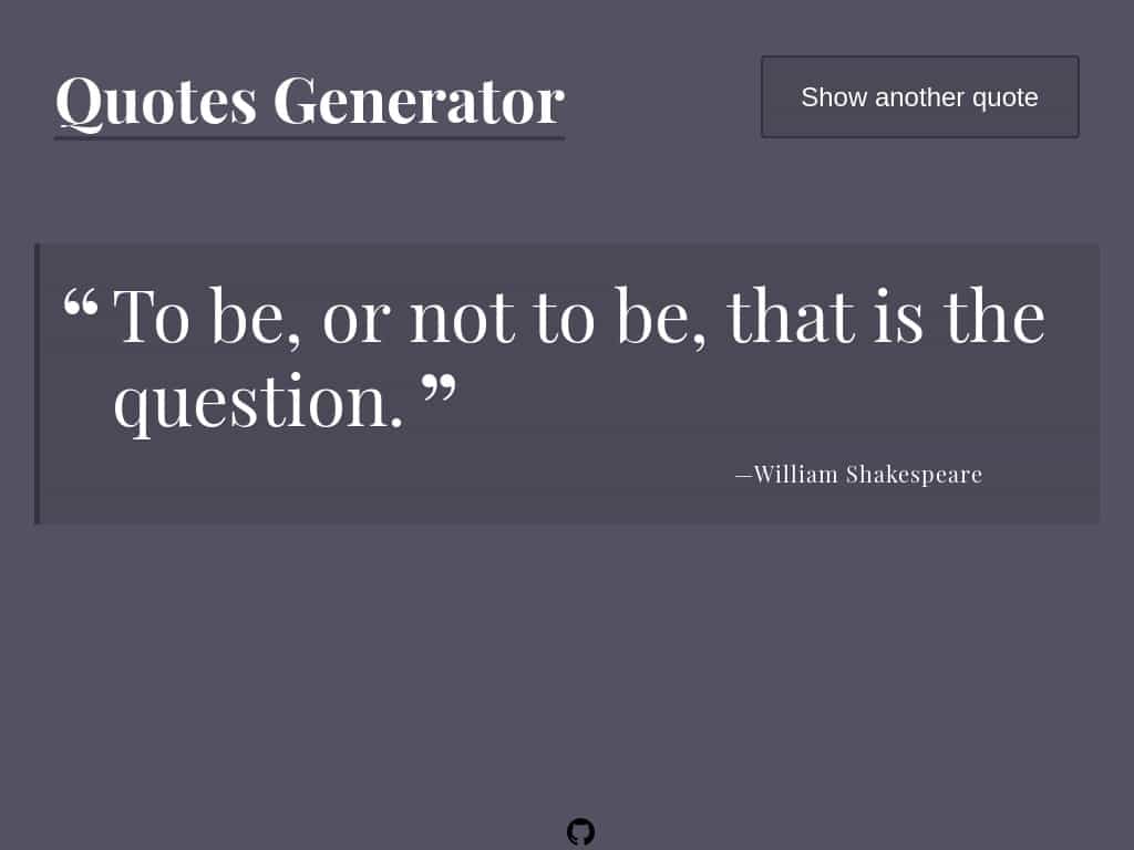 Quotes-Generator website designed by Pratik Tandel
