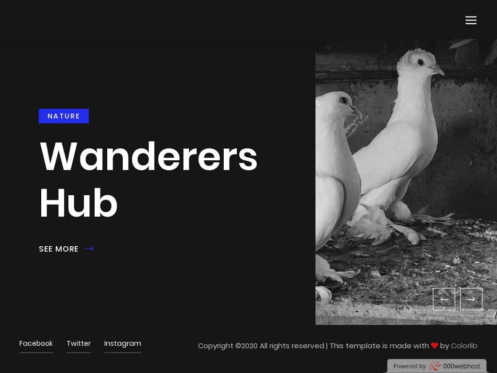 Wanderers-Hub website designed by Pratik Tandel